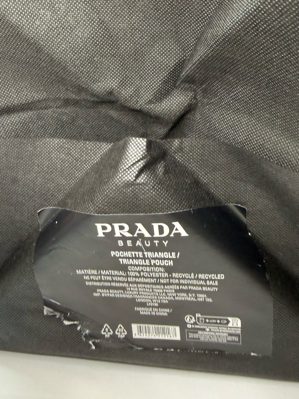 Prada Beauty Pink and Black Triangular Cosmetic Case NWT - Picture 9 of 10